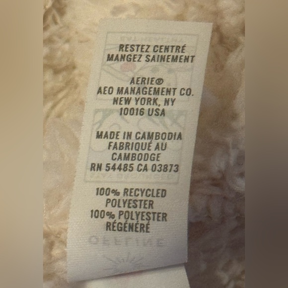 OFFLINE by Aerie Sherpa Quarter Zip Pullover Cream Large - Picture 7 of 9